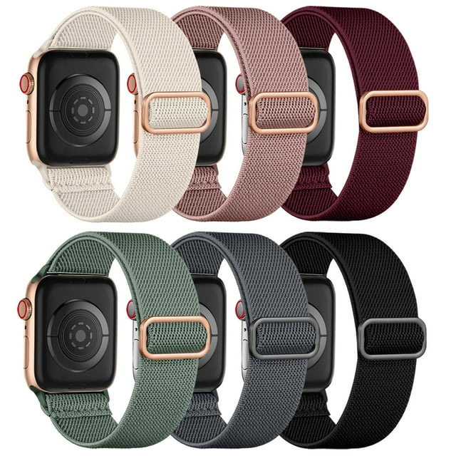 6 Pack Compatible with Apple Watch Bands 40mm 38mm 44mm 45mm 41mm 49mm 42mm for Women Men