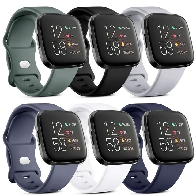 6 Pack Compatible with Fitbit Versa/Versa Lite/Versa 2 Watch Bands for