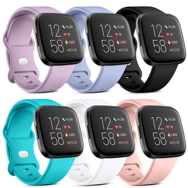 6 Pack Compatible with Fitbit Versa/Versa Lite/Versa 2 Watch Bands for