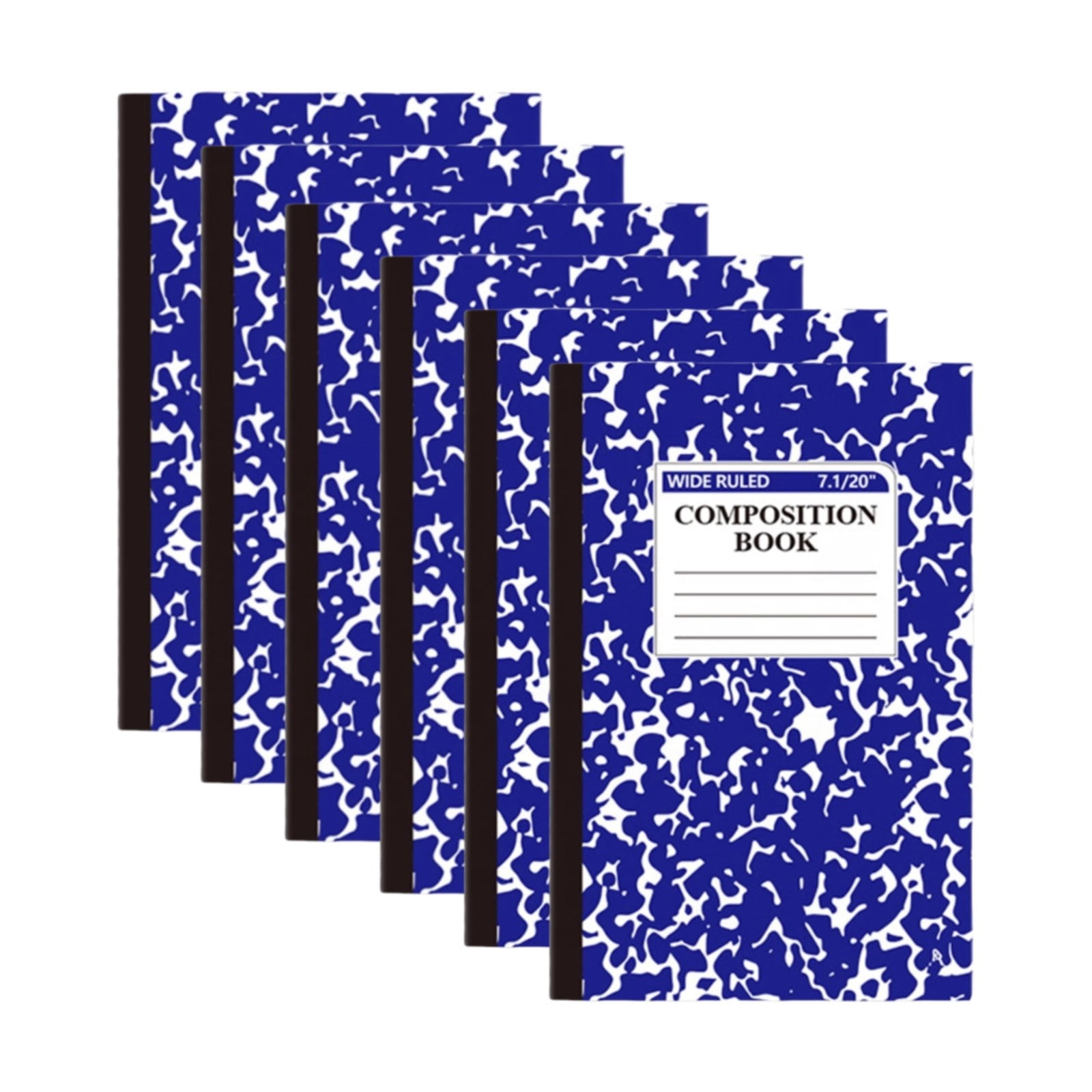 Composition Notebookds 6 Pack Composition Notebook, Wide Ruled Composition Book, Marble ...