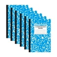 thumbnail image 1 of 6 Pack Composition Notebook, Wide Ruled Composition Book, Marble Composition Notebooks, 30 Sheets (60 Pages), 8.3" x 5.5", Classroom Must Haves, Light Blue, 1 of 8