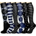 thumbnail image 1 of 6 Pack Compression Socks for Women and Men Circulation-Best Support for Medical, Running,Nursing,Athletic, 1 of 7