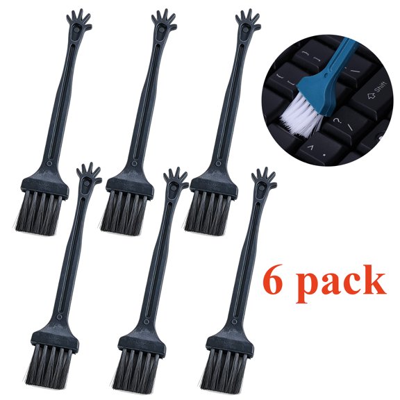 6 Pack Computer Keyboard Mini Cleaning Brush, Small Dusting Brush Electronic Tool, Handheld Desktop Brush for Home Office