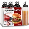 thumbnail image 1 of 6 Pack Condiment Squeeze Bottles for Sauces and Liquids – 16 oz Plastic Refillable Squirt Bottles for Ketchup, Oils, and Condiments – Multipurpose Condiment Containers for Kitchen, BBQ & Cooking, 1 of 4