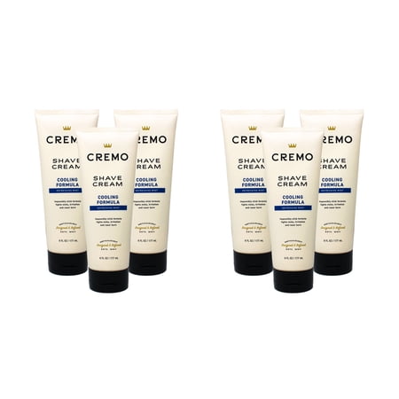 6 Pack - Cooling Shave Cream with Peppermint, Menthol & Tea Tree Oil 6 oz