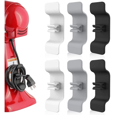 6 Pack Cord Organizer for Kitchen Appliances, Cord Wrapper, Sticky Cord Holder, Kitchen Appliance Cord Organizer Stick on Small Appliances, Blenders, Coffee Makers, Pressure Cookers and Air Fryers