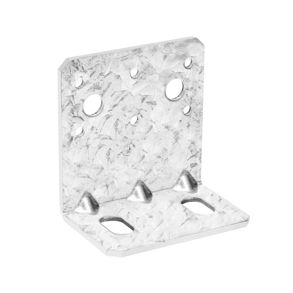 6 Pack Corner Bracket Heavy Duty L Brackets for Wood HDG Angle Brackets Versatile Corner Brace with Reinforing Ribs and Adjustable Sloted Holes, Anti-Rust, 2.8MM Thickness, 4x4x2.36in