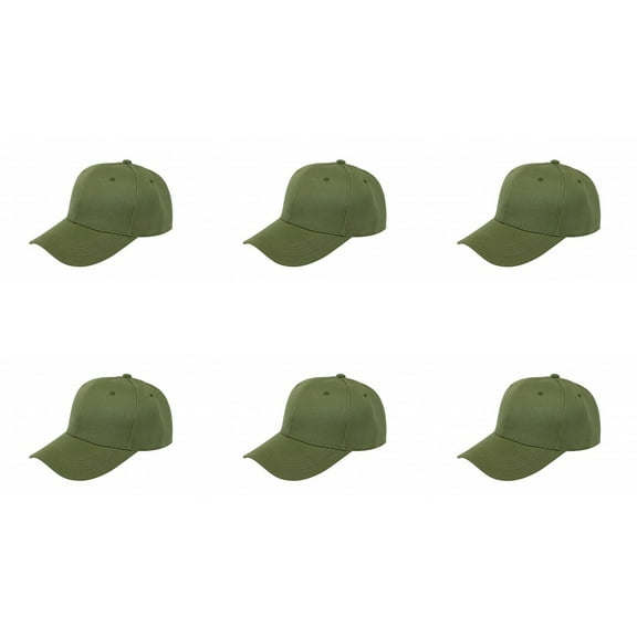 6 Pack Baseball Caps Comfortable and Stylish for All Seasons (Green)