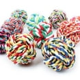 thumbnail image 1 of 6 Pack Cotton Chewy Rope Ball Dog Toy Small And Medium Dogs Aggressive Chew, 1 of 8