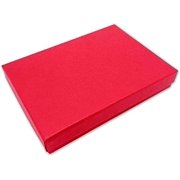 6 Pack Cotton Filled Matte Red Color Paper Cardboard Jewelry Box for Jewelry Set, Necklace, Bracelets, Watches Size 7 1/8 x 5 1/8 x 1 1/8 Inch - by R J Displays