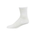 thumbnail image 1 of 6-Pack Couver Men's Crew Sports Socks, White/Plain, Size 9-11, 1 of 1