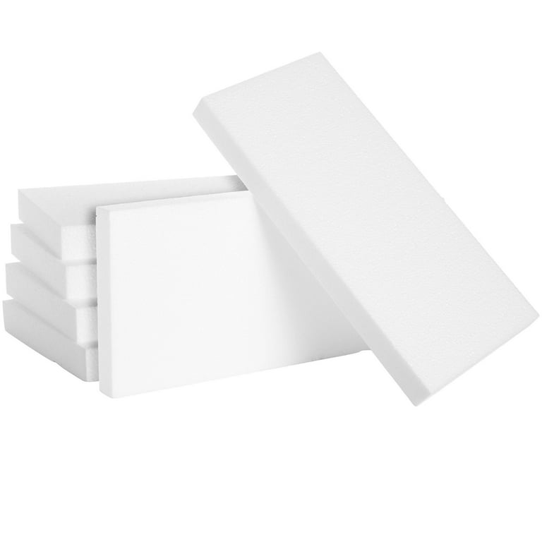 Juvale Foam Rectangle Blocks, Arts and Crafts Supplies (12 x 4 x 2 in,  6-Pack)