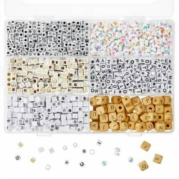 Bead Landing Craft Mixed Alphabet Beads, 6 Pack