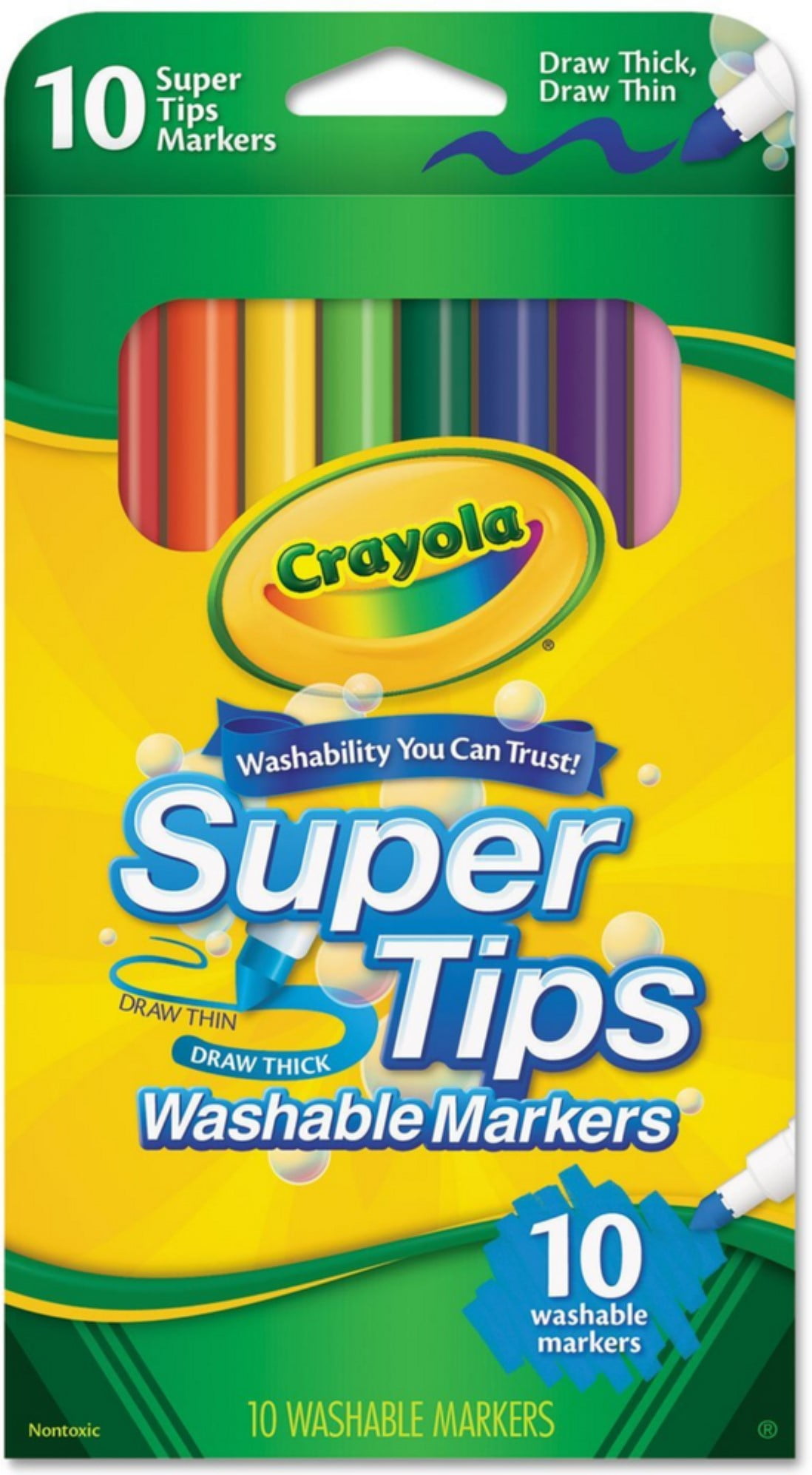 6 Pack - Crayola Super Tip Markers Washable 10 ea