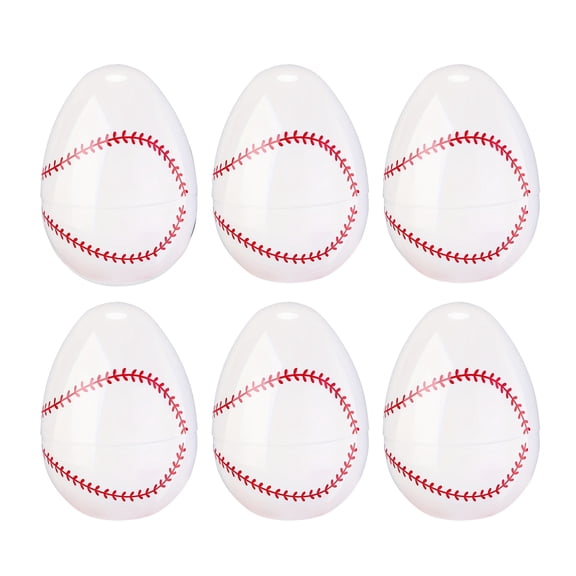 6-Pack Creatively Painted Plastic Easter Eggs, Decorative Egg Shapes for Hunting