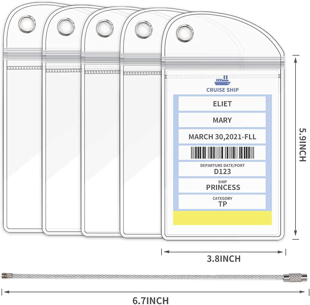 Carnival Luggage Tag Holders, Clear Cruise Luggage Tag