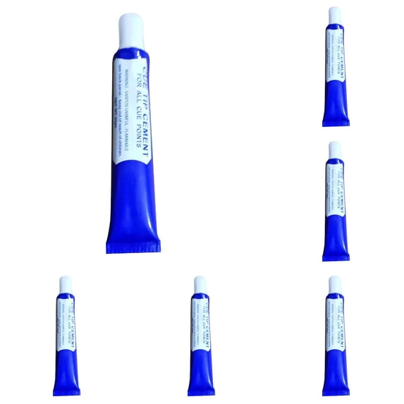 6-Pack Cue Tip Cement Glue, Fast-Drying Strong Adhesive for All Billiard Cue Tips & Ferrules, Odorless Formula