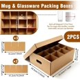 Heavy Box To Move 6 Pack Cup and Mug Moving Boxes for Short Coffee Mugs, Tea Cups and ...
