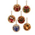 thumbnail image 1 of 6-Pack DIY Christmas Ornaments Kit, No Glue Pearl Sticker Art Set, 3 Inch Round Plastic Baubles with Applicator, Easy Holiday Crafts for Kids Adults Family Tree Decoration Gifts, 1 of 4