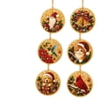 thumbnail image 1 of 6 Pack DIY Christmas Ornaments Kit, Pearl Sticker Diamond Painting Crafts for Kids Adults, Hanging Decorations with Gnome Cat Dog Bird Designs, Holiday Tree Party Favors Gift Set, 1 of 4