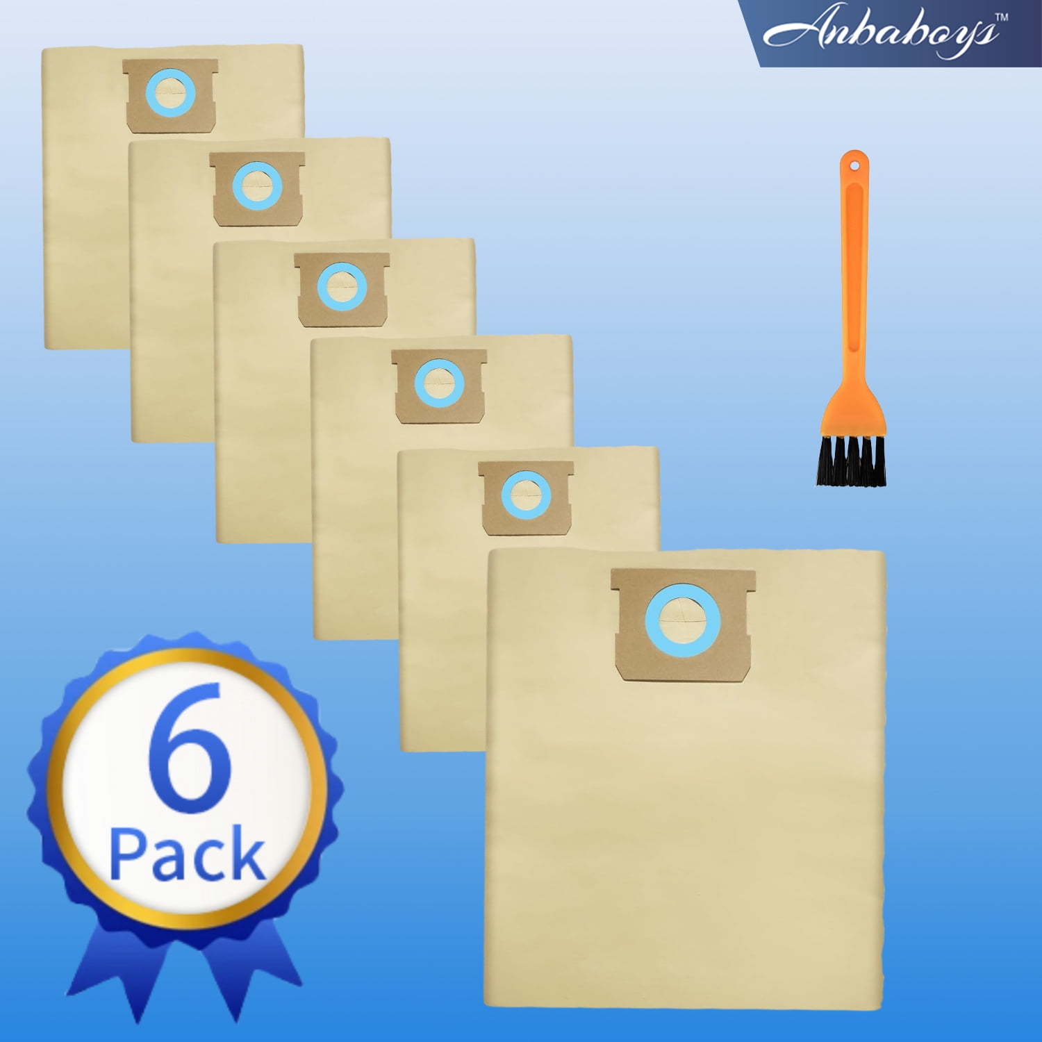 Anbaboys DXVA19-4102 Shop Vac Filter Bags