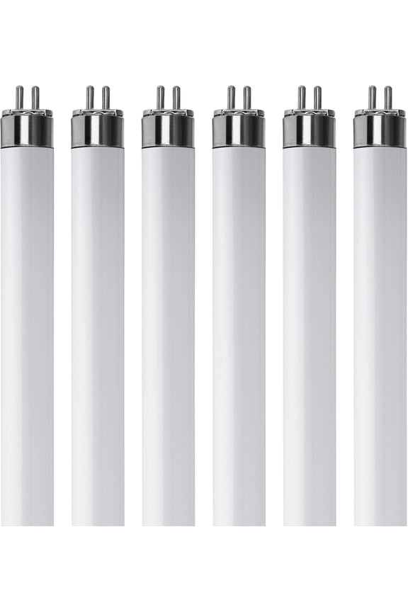 - 8W T5 Fluorescent Light Bulbs F8T5/D 6500K Daylight 12-Inch Long Life - 6 Pack