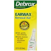 6 Pack Debrox Earwax Removal Drops microfoam action 0.5 Fluid Ounce Each