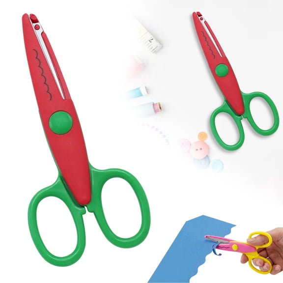 6 Pack Decorative Edge Paper Craft Scissors, Multi Pattern Wavy Sawtooth Castle Postmark Shears for DIY Scrapbooking Handcraft