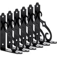 thumbnail image 1 of 6 Pack Decorative Shelf Brackets,5 Inch Wall Mounted Metal Shelving Brackets,Heavy Duty L Shape Shelf Bracket,Metal Corner Brace Right Angle Bracket with Screws(Black), 1 of 7