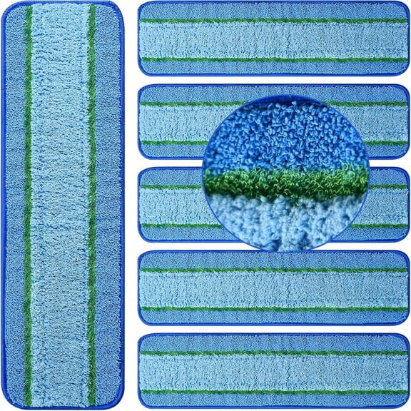 6 Pack Deep Clean Pads For Bona Family Of Mops, Washable & Reusable Microfiber Cleaning Pad For Hardwood And Multi-surface