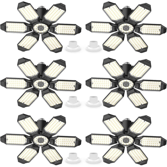 6 Pack Deformable Ceiling LED Shop Lights 220W For Workshop