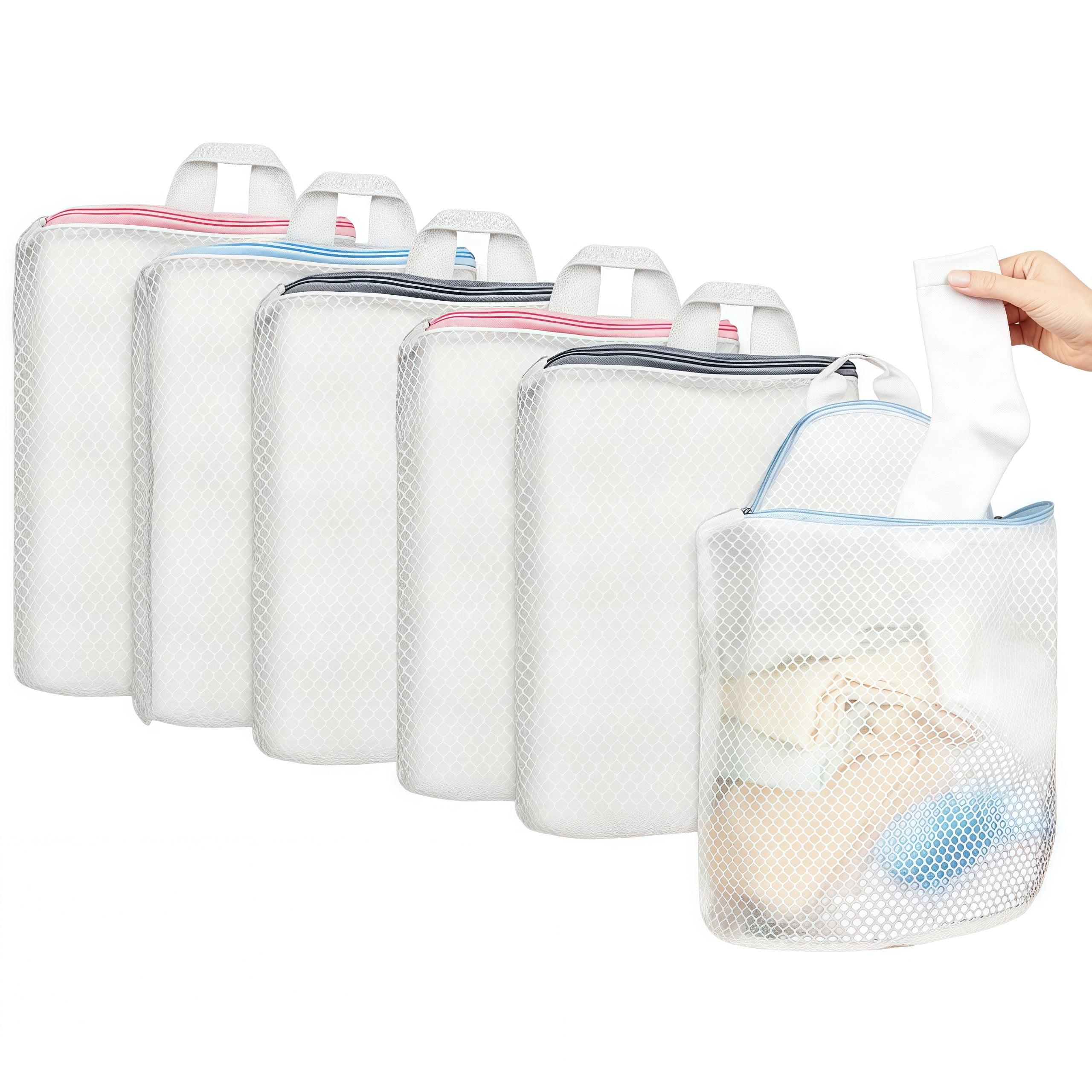 Shop Mesh Zipper Bags for Laundry Travel and Storage Solutions