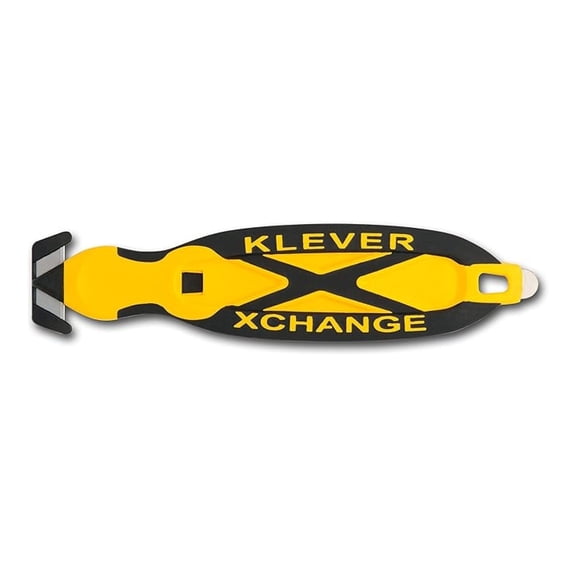 6/Pack Deluxe Klever X- Safety Cutter - Dual-Sided, Yellow