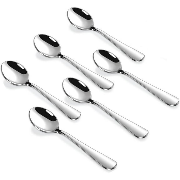 6 Pack Demitasse Espresso Spoons, 4.7 Inches Stainless Steel Mini Coffee Spoons