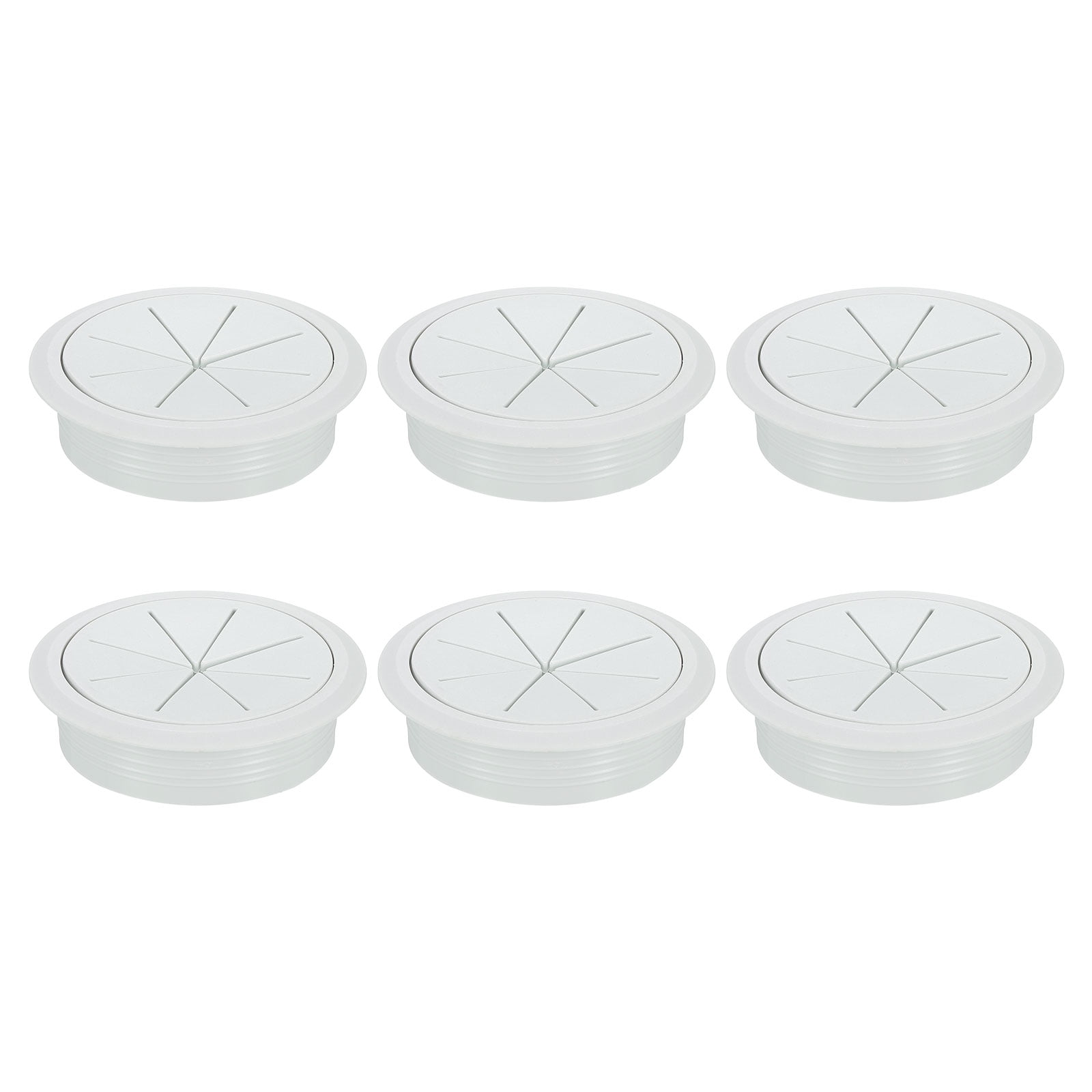 6 Pack Desk Grommet, 3.15 inch 80mm Desk Cable Hole Cover, Gray