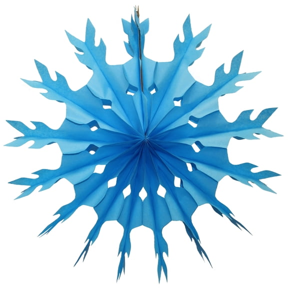 6-Pack Devra Party 15 Inch Tissue Paper Snowflake Decoration, Turquoise