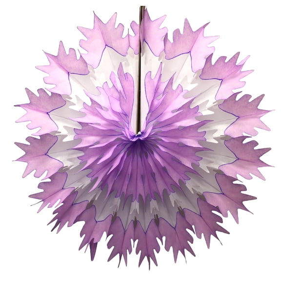 6-Pack Devra Party 19 Inch Tissue Paper Snowflake Decoration, Lilac Tip