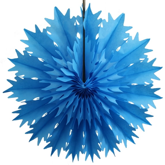 6-Pack Devra Party 19 Inch Tissue Paper Snowflake Decoration, Turquoise