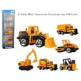 thumbnail image 1 of 6 Pack Die-Cast Construction Vehicles Toy Set for Toddlers 3+, 1:64 Scale Realistic Joints, Imaginative Play Race Cars, Educational Language Skills, Instant Collection Gift for Kids & Vehicle Lovers, 1 of 9