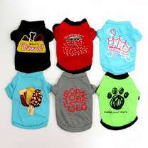Riklu 6 Packs Dog Clothes for Small Dog, Comfortable Dog Shirts for Small Dogs with Cute Patterns