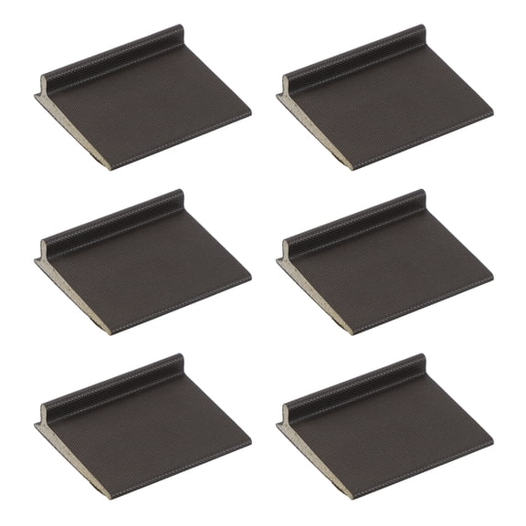 6 Pack Door Corner Seal, Raised Behind Self-Adhesive Draft Stopper Corner Pads for Exterior Door Frame Seal Draft, Soundproof, Brown