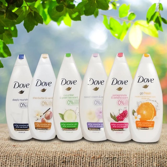 6Pack Dove Body Wash Shower Gel