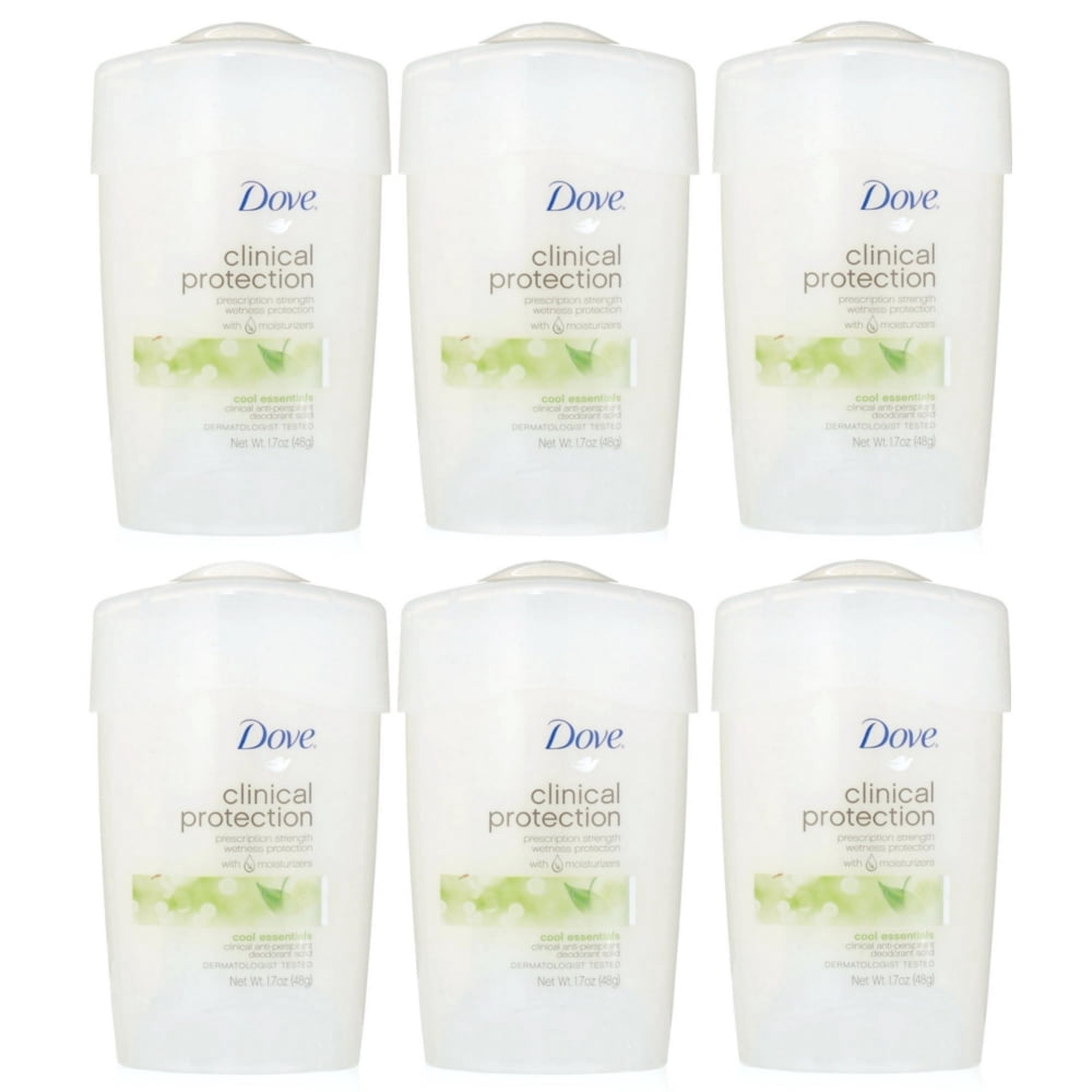6 Pack Dove Clinical Protection Anti-Perspirant Deodorant Cool Essentials 1.70oz