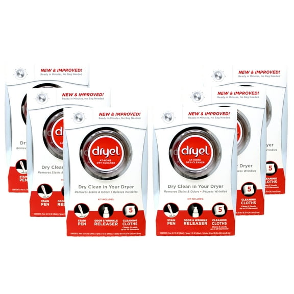 6 Pack - Dryel At-Home Dry Cleaner Kit - 5 Loads