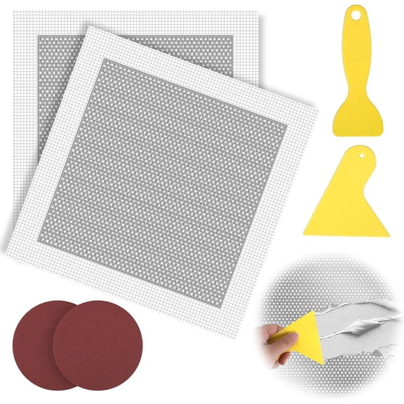 6 Pack Drywall Repair Patch, 10 X 10 Inch | Drywall Repair Kit Large Hole PatchRepair Heavy Duty Self-Adhesive Mesh Drywalls Patch Kit, Wall Patchs Sheetrock Repairs