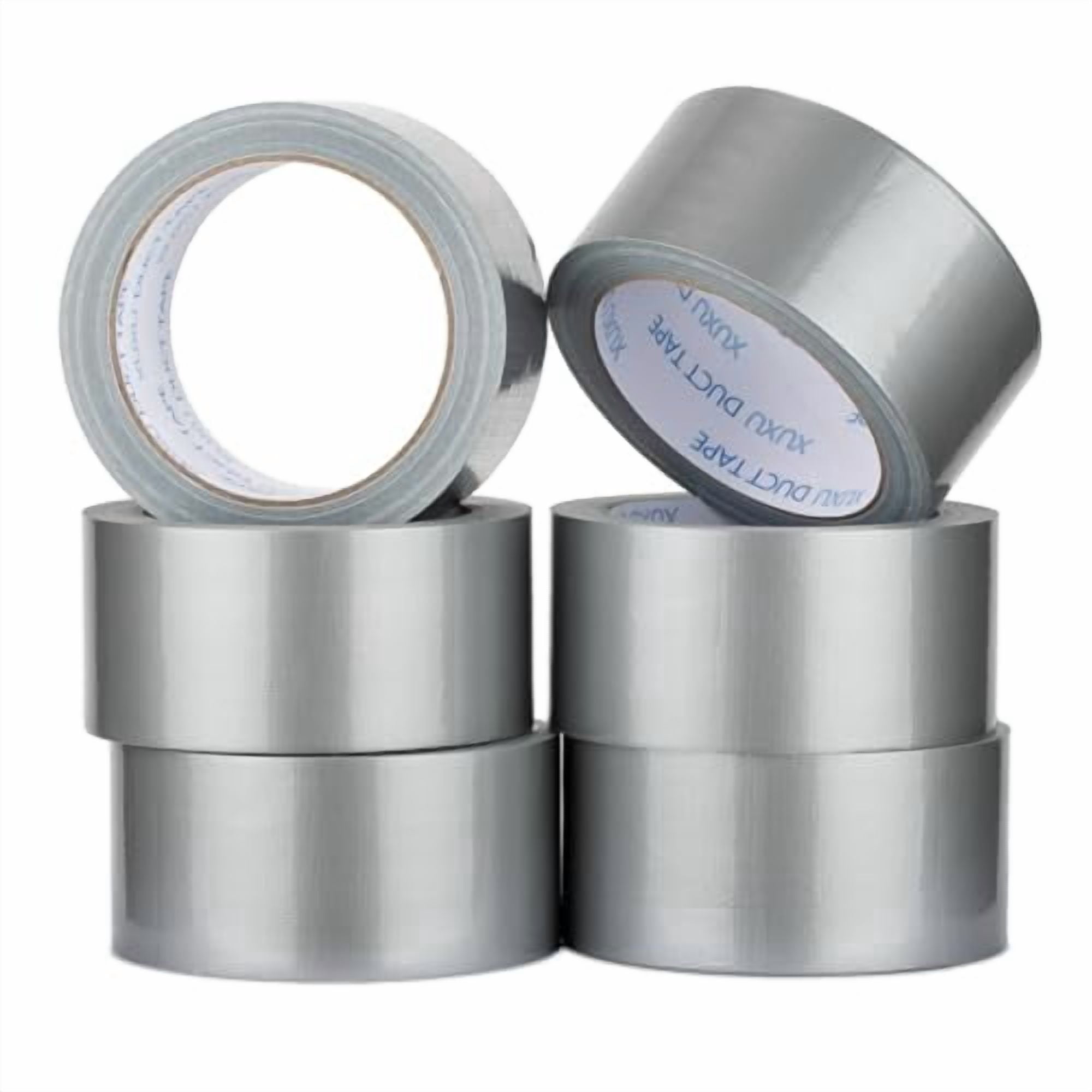 6 Pack Duct Tape Heavy Duty Waterproof Strong Adhesive Silver Duct Tape Bulk for Indoor Outdoor Repairs Tear by Hand 120 Yards x 2 Inch Total
