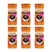 (6 Pack) Dunkin' Original Blend Medium Roast Whole Bean Coffee, 12 oz Bags