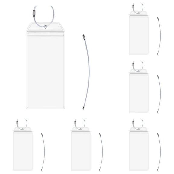 6 Pack Durable Luggage Tags Cruise Essentials, Luggage Tags for Cruise Ships, Travel Cruise Ship Essentials for Cruise Ships, Cruise Tags Luggage Etag Holders Zip & Loops Thick Pvc Cruise Must Haves