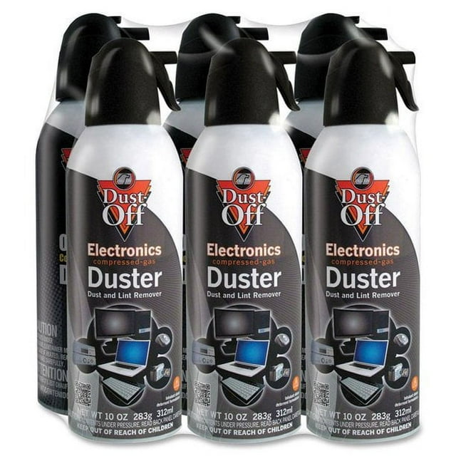 6 Pack DustOff 10 Oz. Electronics Compressed Gas Duster
