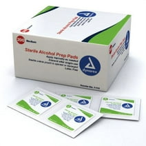 6 Pack Dynarex Alcohol Prep Pads Medium #1113 200 Latex Free Sterile Pads Each